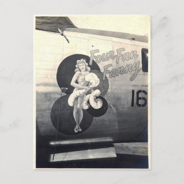 B-24 Nose Art “Four Fan Fanny” Postcard (Front)