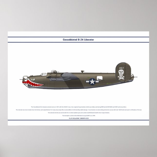 B-24J USA 90BG 1 POSTER (Front)