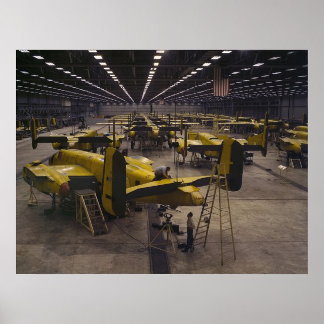 B-25 Bomber Assembly Poster (Front)