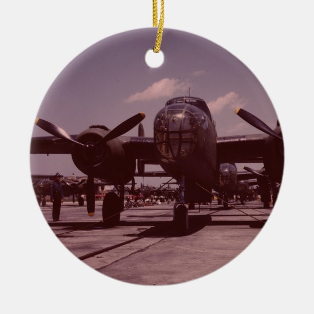 B-25 Bomber Ceramic Ornament (Front)