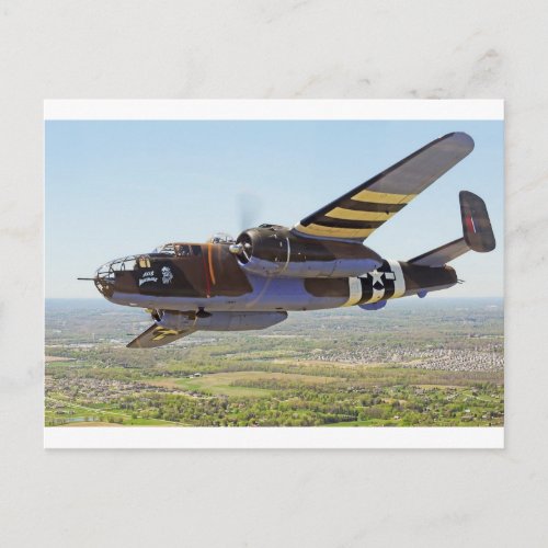 B_25 Mitchell Vintage Aircraft Postcard