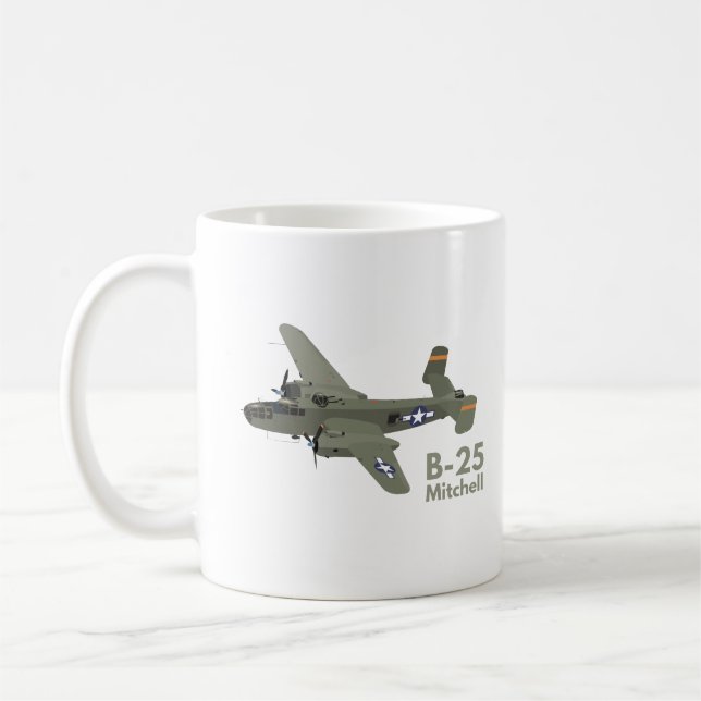 B-25 Mitchell WW2 Medium Bomber Coffee Mug (Left)