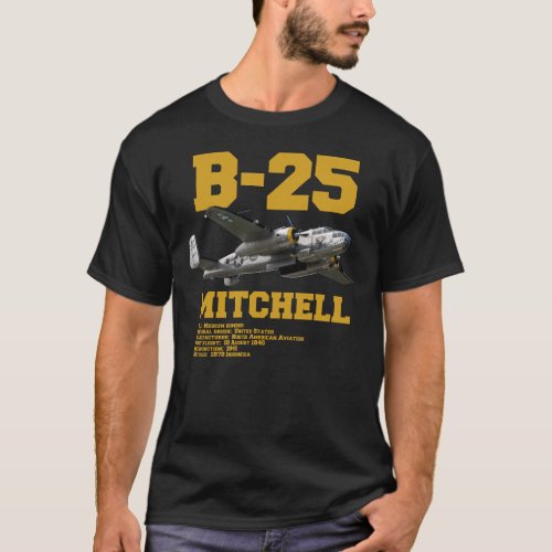 B_25 Mitchell  WW2 Plane T_Shirt