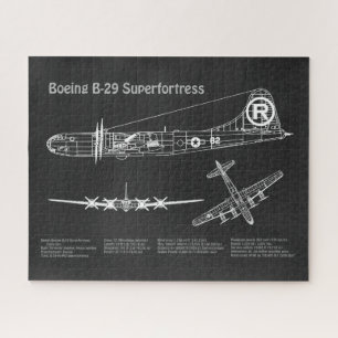 B-29 Superfortress - Airplane Blueprint Plans PD Jigsaw Puzzle