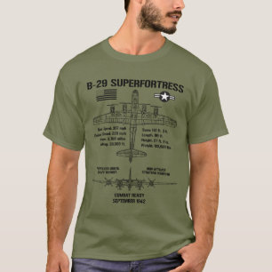 B-29 Superfortress Specs Military Aircraft B29 T-Shirt