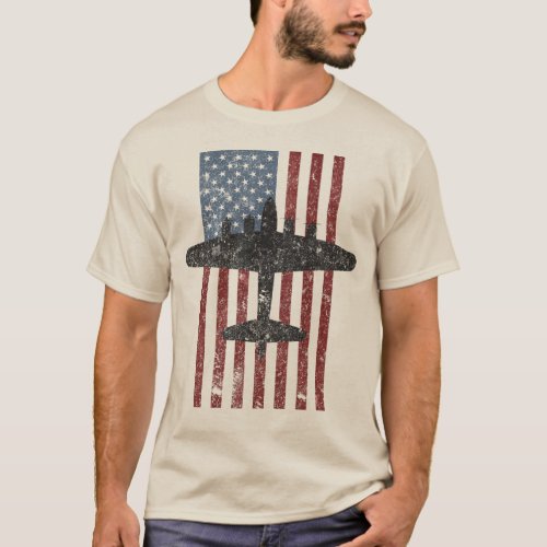 B_29 Superfortress WWII Airplane Vintage Flag  T_Shirt