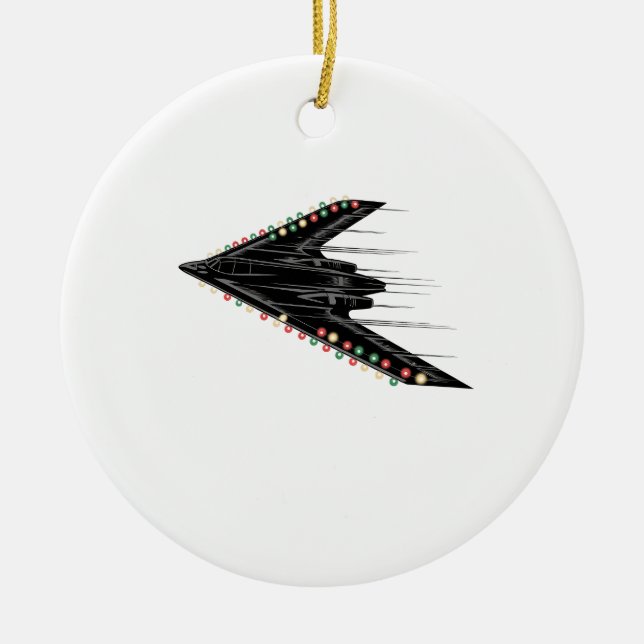 B-2 B2 Spirit Stealth Bomber Jet Plane 4th of July Ceramic Ornament (Front)