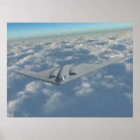 B-2 Bomber Above the Clouds