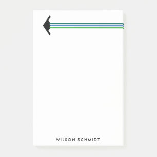 B-2 Bomber Striped Custom Name Post-It Notepad