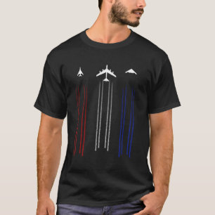 B-2 Spirit B-1 Lancer B-52 Bomber Airplane T-Shirt