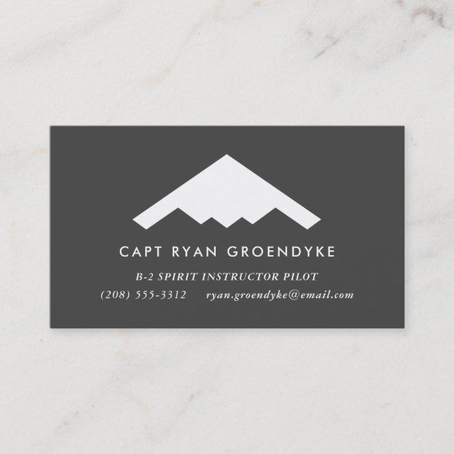 B-2 Spirit Bomber Professional Business Card (Front)