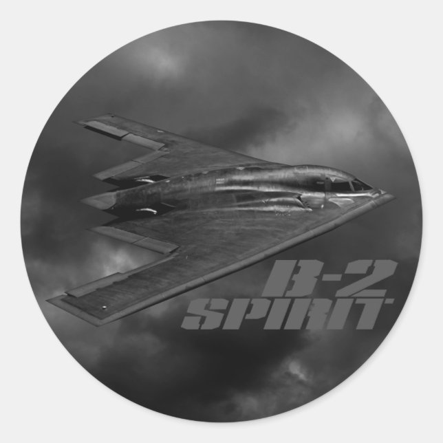B-2 Spirit Classic Round Sticker (Front)