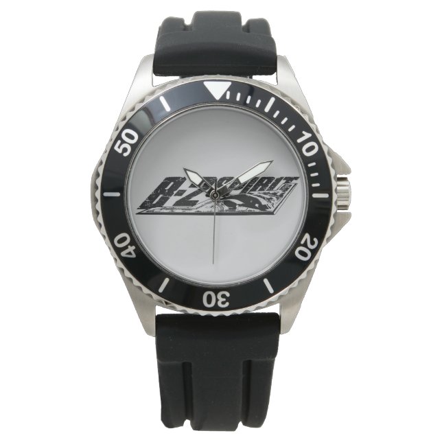 B-2 Spirit Crown Protector Black Rubber Watch (Front)