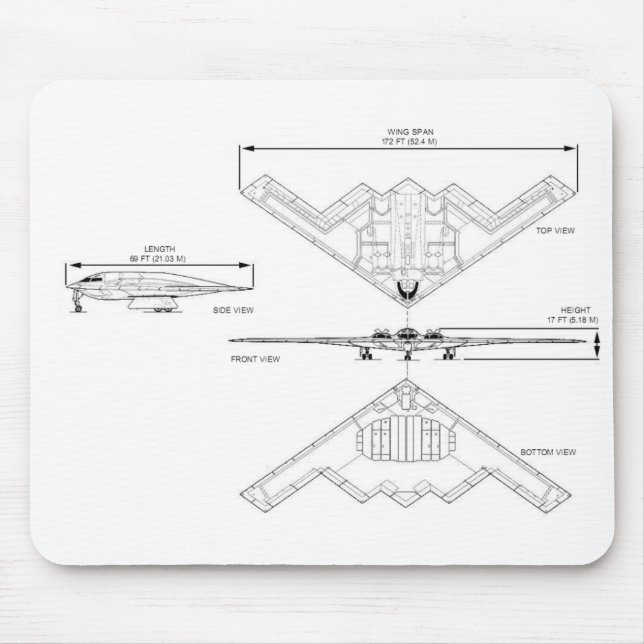 B-2 Spirit Mouse Pad (Front)