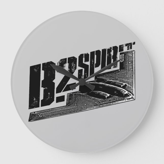 B-2 Spirit Round (Large) Wall Clock (Front)