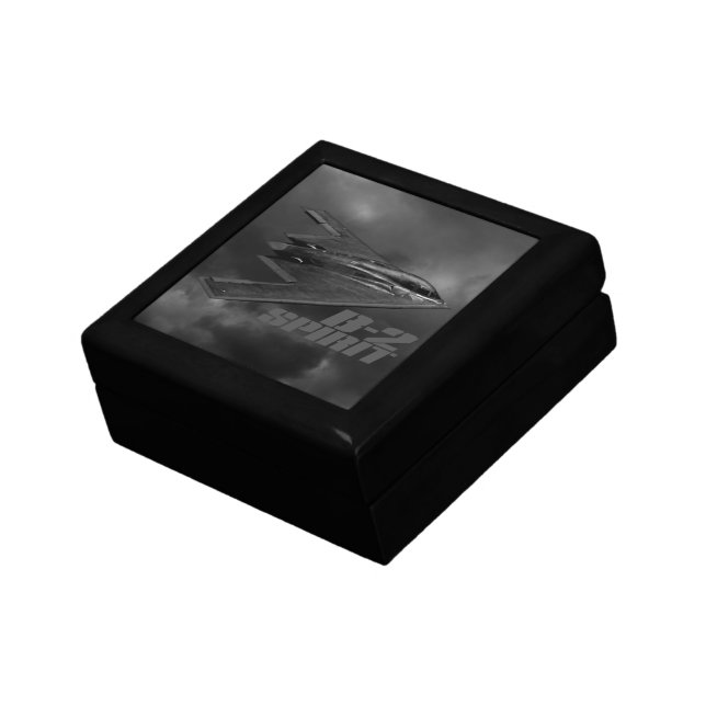 B-2 Spirit Small 5.125" Square w/4.25" Tile Gift Box (Side)