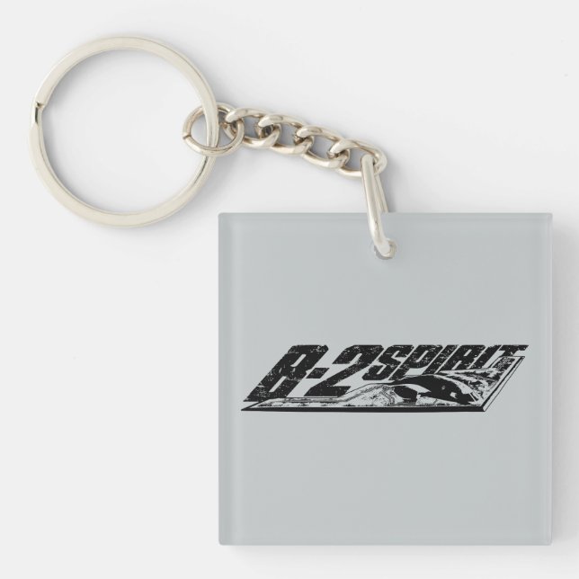 B-2 Spirit Square (double-sided) Keychain (Front)