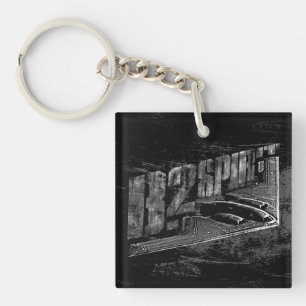 B-2 Spirit Square (double-sided) Keychain