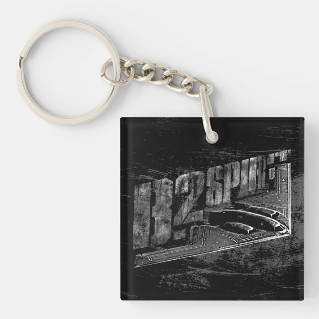 B-2 Spirit Square (double-sided) Keychain (Front)
