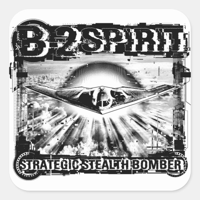 B-2 Spirit Square Sticker Sticker (Front)
