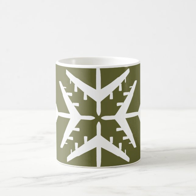 B-52 Aircraft Snowflake Coffee Mug (Center)
