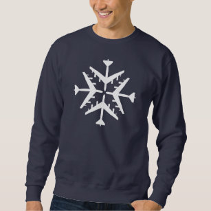 B-52 Aircraft Snowflake Sweatshirt