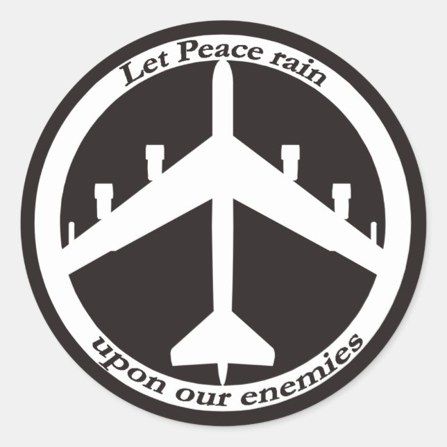 B-52 Peace sign Classic Round Sticker (Front)
