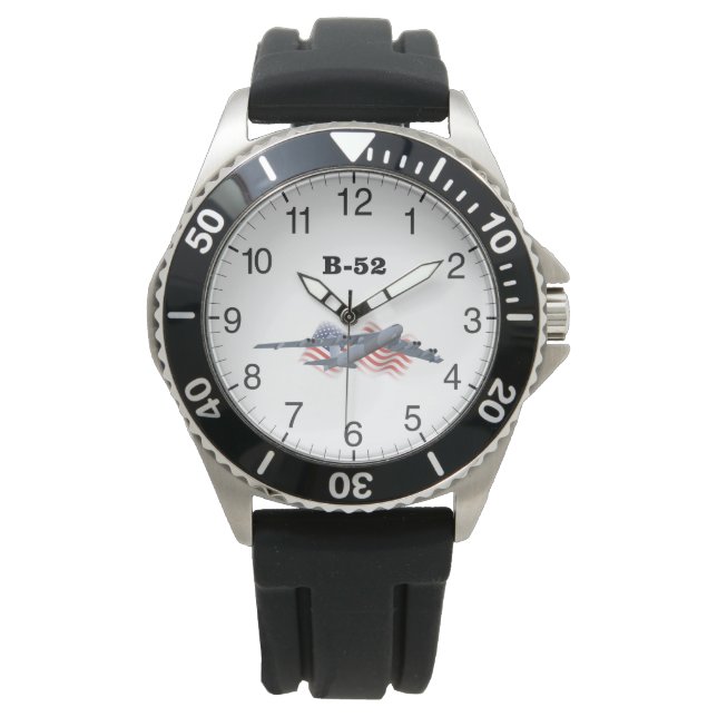 B-52 Strategic Bomber with American Flag Watch (Front)