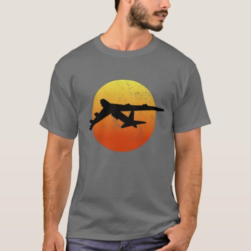 B_52 Stratofortress Silhouette Sunset Bomber B52 T_Shirt