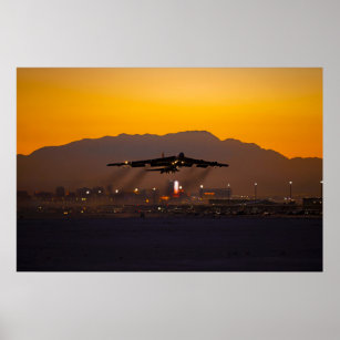 B-52 Stratofortress Sunset Poster