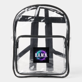 B.A.M.N. Dark Gradient Orb Poster By Any Means Nec Clear Backpack