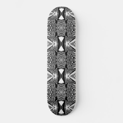 B And W Runway Fashion Inspired Pattern Skate Skateboard