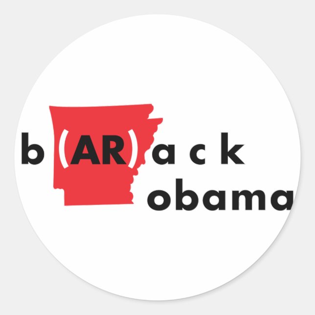 b(AR)ack obama Classic Round Sticker (Front)