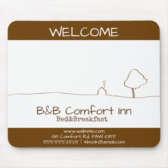 B&B Comfort Inn welcome Mouse Pad (Front)
