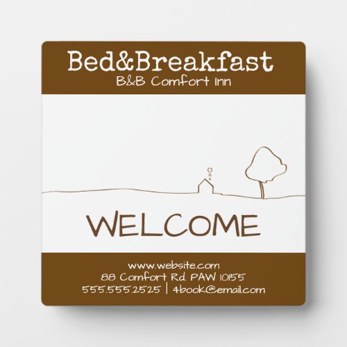 BB Comfort Inn welcome Plaque