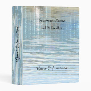 B&B Guest Information Book Abstract Reflection Mini Binder