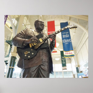 B.B. King Statue - Memphis (Tennessee) Poster