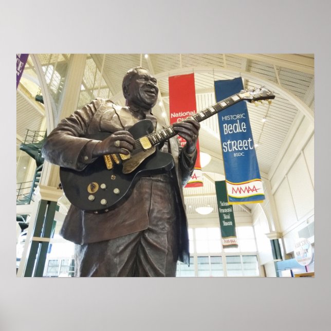 B.B. King Statue - Memphis (Tennessee) Poster (Front)