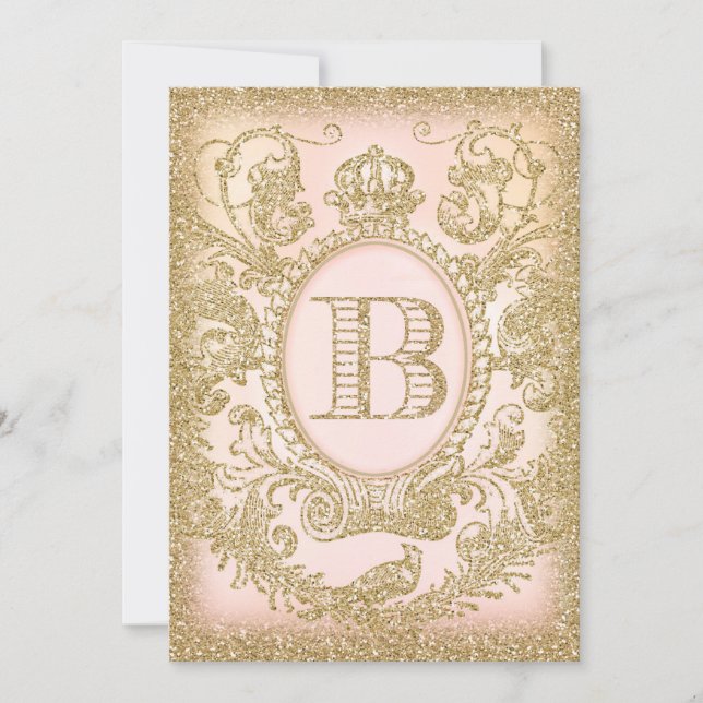 "B" Baby Shower Invitation (Front)