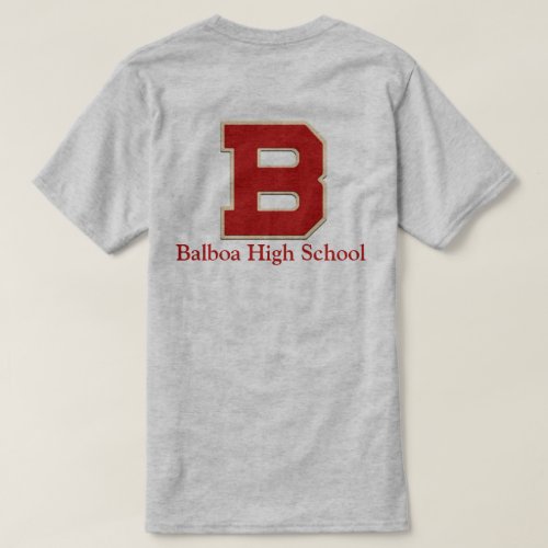 B Balboa High School Felt Style T_Shirt