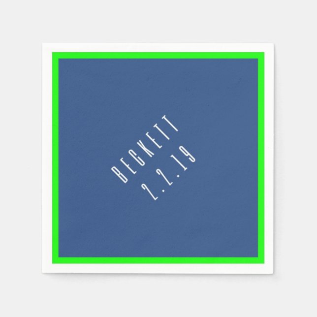 B Bar Mitzvah Napkin (Front)