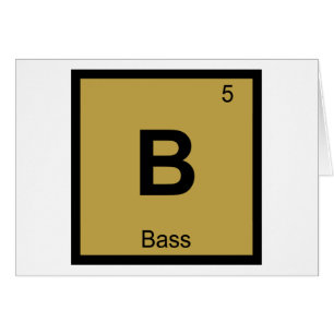 B - Bass Music Chemistry Periodic Table Symbol Cards