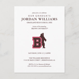 B & Bear Announcement Postcard
