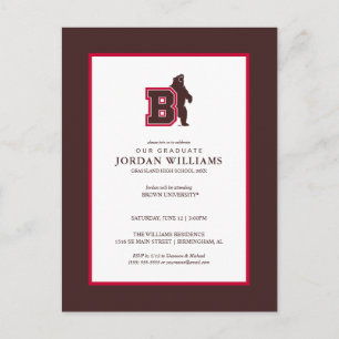B & Bear Announcement Postcard