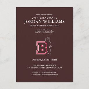 B & Bear Announcement Postcard