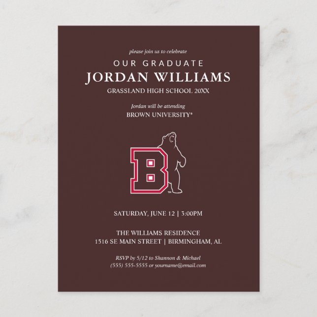 B & Bear Announcement Postcard (Front)