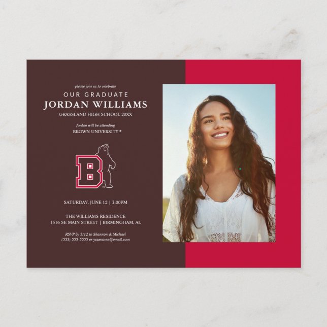 B & Bear Announcement Postcard (Front)