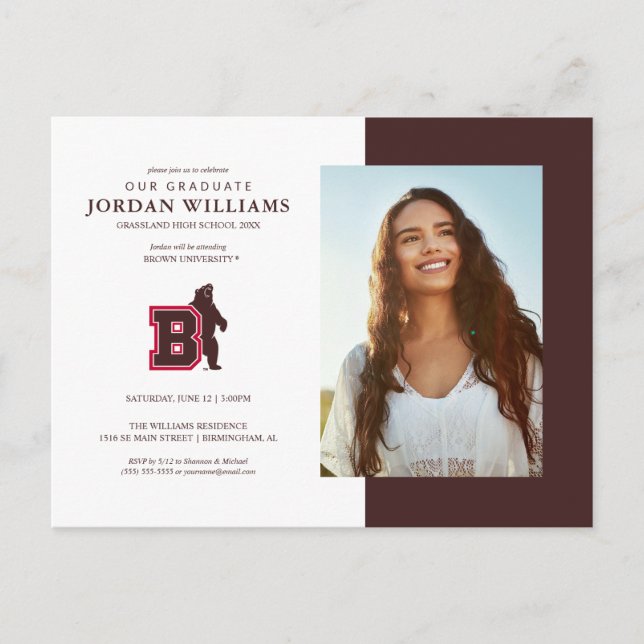 B & Bear Announcement Postcard (Front)