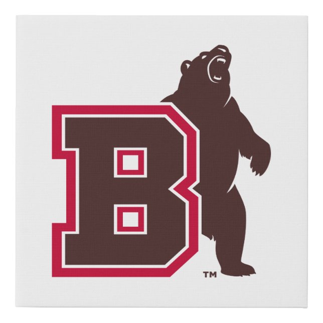 B & Bear Faux Canvas Print (Front)