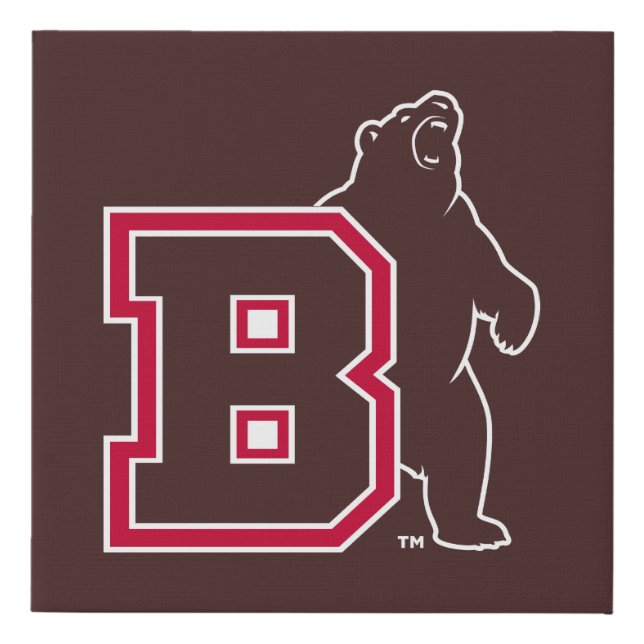 B & Bear Faux Canvas Print (Front)